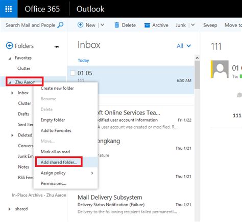 How To Open Shared Mailbox In Owa Office 365 Office Views