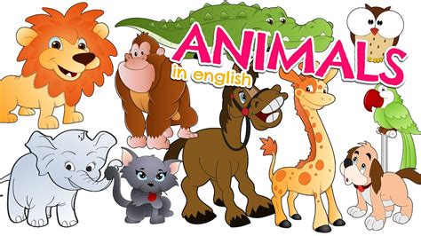 Nombres De Los Animales En InglÉs Para Niños Vocabulario Animals In