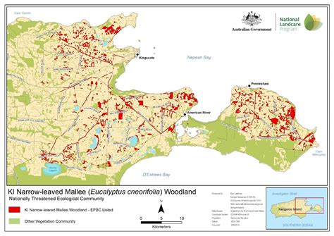 Mapping Kangaroo Island Narrow Leaved Mallee Woodland Natural