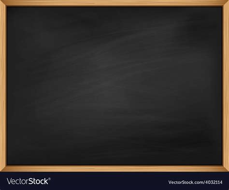 Empty Blackboard With Wooden Frame Template Vector Image