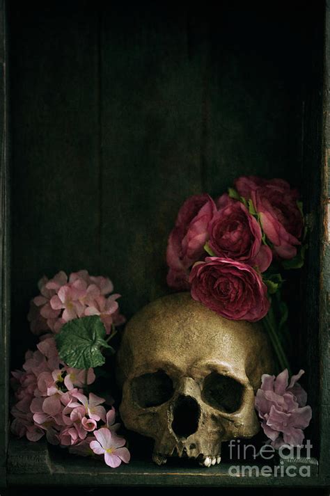 Human Skull With Flowers Photograph By Lee Avison Fine Art America