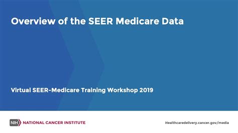 Overview Of The Seer Medicare Data Seer Medicare Virtual Training