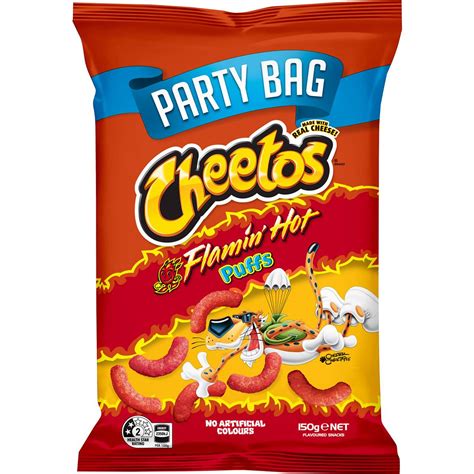 Cheetos Flaming Hot Puffs Snacks 150g Woolworths