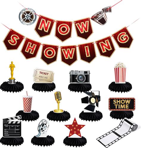 13 Pcs Movie Night Party Decorations Kit Include Now
