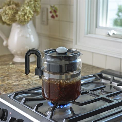 Coffee Maker Stove Top 8 Cup Thermal Pot Glass Kitchen Percolator Perk