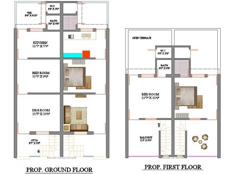 2 Bhk Row House Plan Design Iolanthewilloughby635