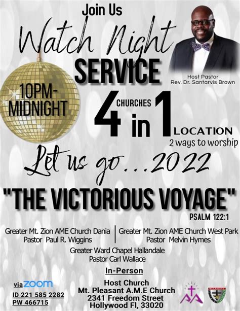 Watch Night Service Template Postermywall