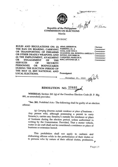 Information Is The Key Comelec Resolution No 10446