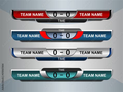 Scoreboard Broadcast Graphic And Lower Thirds Template For Soccer And