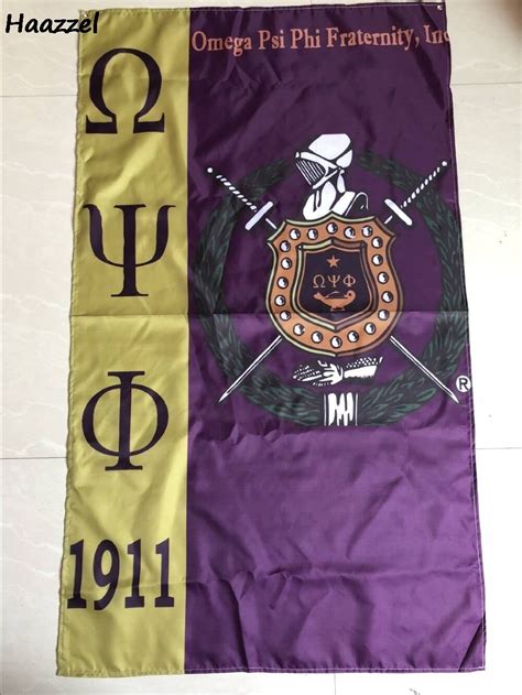 3ft X 5ft 3 X5ft Omega Psi Phi Flag Print Polyester Banner Flag Size