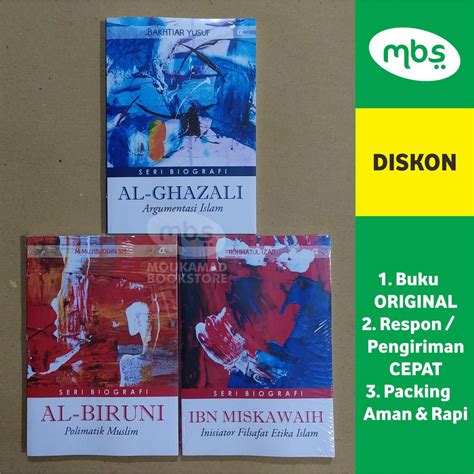 Jual PAKET BUKU BIOGRAFI AL GHAZALI AL BIRUNI IBN MISKAWAIH