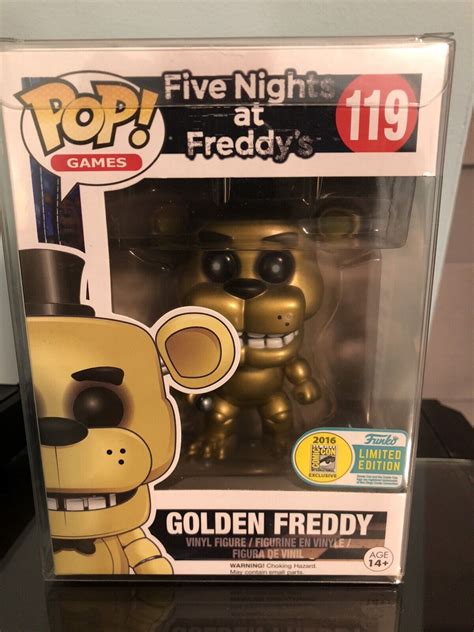 Funko Pop Fnaf Golden Freddy 2016 Sdcc Exclusive Ebay