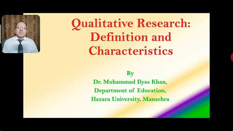 Qualitative Research Definition And Characteristics Youtube