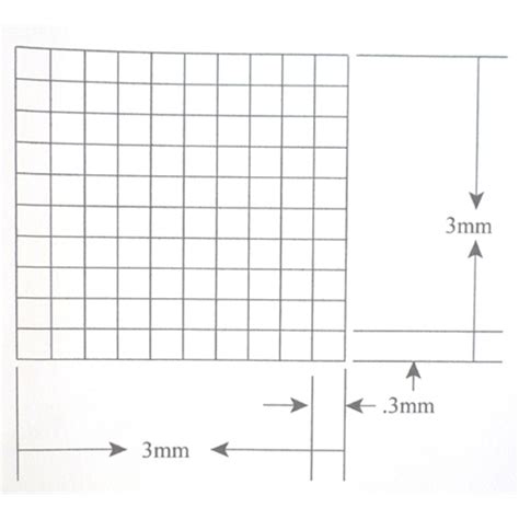 Kr440 Grid Reticle 100 Squares 3mm X 3mm