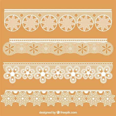 Free Vector Decorative Lace Borders Floral