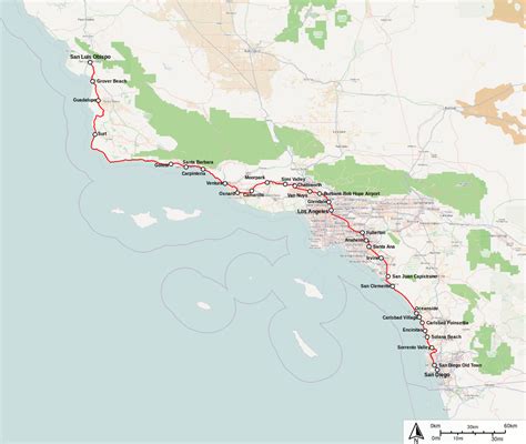 Amtrak California Surfliner Map Printable Maps