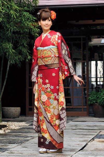 Tomochan Store Furisode Japanese Long Sleeved Kimono