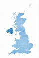 Mapa de Grâ Bretanha ilustração stock. Ilustração de detalhado - 120043230