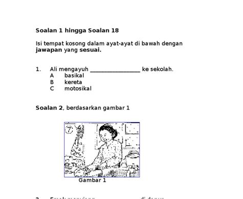 Contoh jawapan soalan percubaan bahasa melayu kertas 2 via retibahasa.blogspot.com. Soalan Bahasa Melayu Tahun 3 Akhir Tahun - Contoh Tay