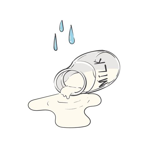 Cry Over Spilt Milk Idiom Premium Vector Illustration Rawpixel
