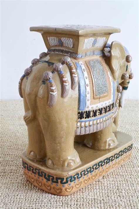 They are small enough to not get in the way, yet they are large enough to hold a stack of folded towels. Chinese Ceramic Elephant Garden Stool or Drink Table For ...