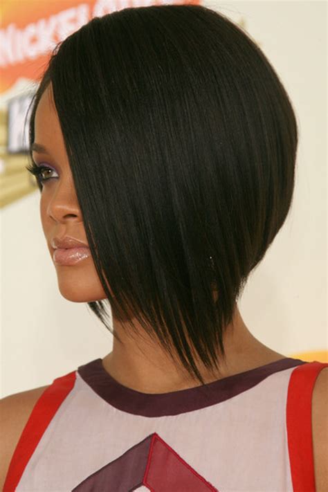Rihanna Bob Haircut Lace Wig 10 Inches Silky Straight 100 Human Hair