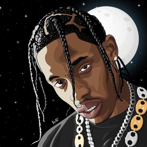 Travis Scott Rapper Art Pop Art Face Tupac Art