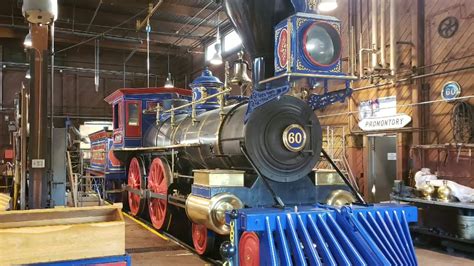 Golden Spike 150th Anniversary Locomotive Engine 119 And Jupiter Display