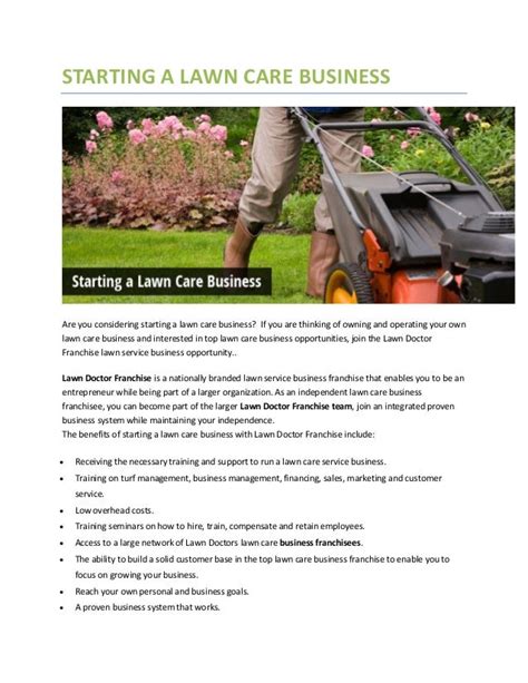 Starting A Lawn Care Business