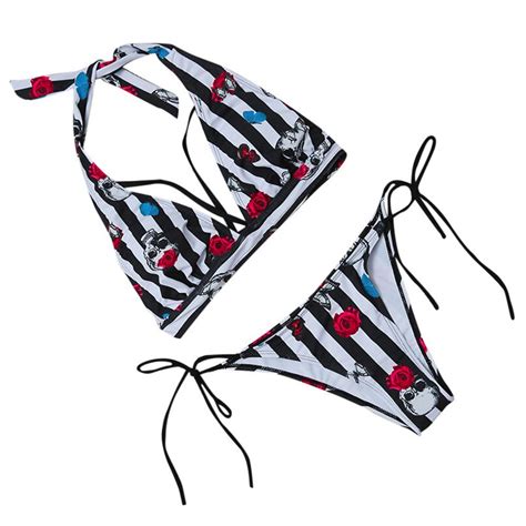 Sex Bikinis Women Swimsuit 2018 Summer Two Piece Bathing Suits Striped