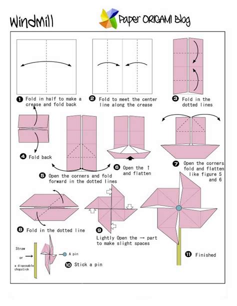 Fun Origami Windmill Paper Origami Guide