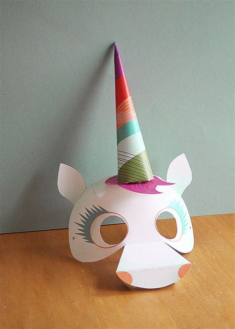 Unique Unicorn Mask Instant Paper Craft Printable Mask Etsy Unicorn