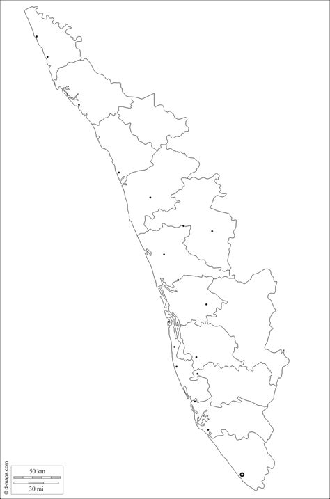 Map of kerala (india), satellite view. Kerala : free map, free blank map, free outline map, free base map : outline, districts, main ...