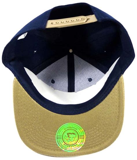Wholesale Blank Snapback Hats Caps Navy Khaki Brim