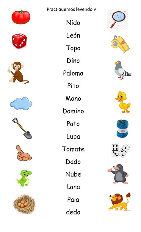 The Words In Spanish Are Written With Pictures