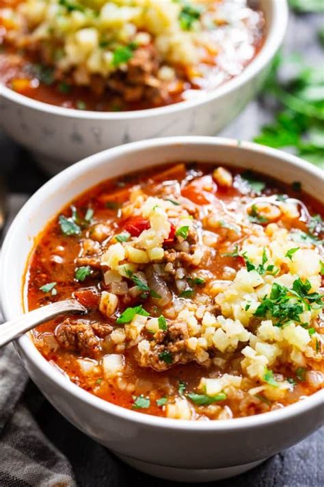 Stuffed Pepper Soup In The Instant Pot Whole30 Keto