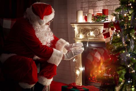Santa Claus Briefed On Latest Fireplace Models Hpbac