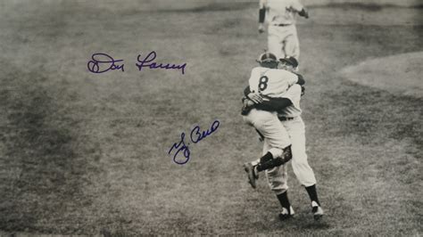 Lot Detail Don Larsen And Yogi Berra Dual Signed 1956 World Series Perfect Game 16x20 Photo