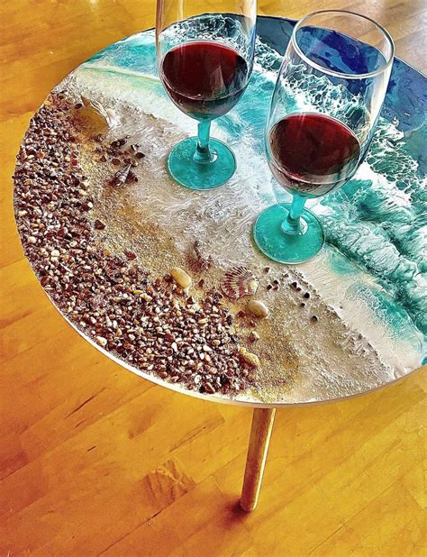 Ocean Beach Resin Coffee Tables Or Accent Table In 2021 Coffee Table