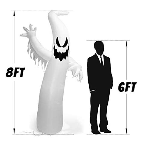 Albrillo 8 Ft Halloween Inflatables Halloween Inflatable Ghost With
