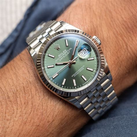 Rolex Datejust 36 Jubilee Fluted Mint Green 41watch