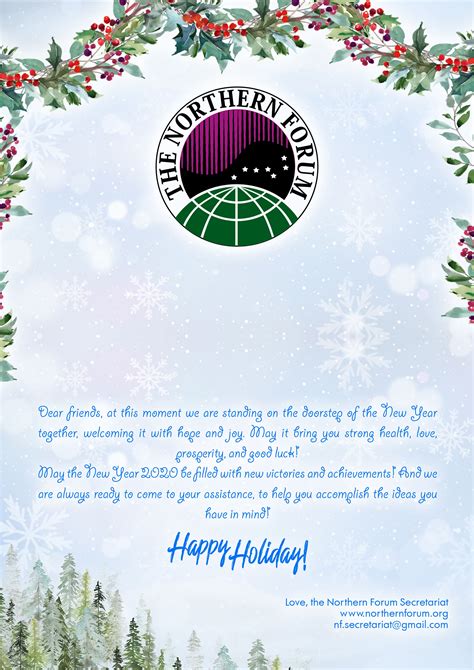The Northern Forum Secretariat wishes you Happy Holidays! - The ...