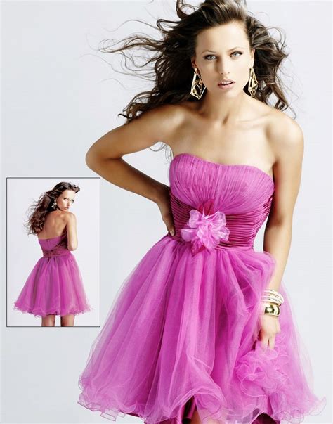 Short Strapless Hot Pink Evening Dress Pictures Photos And Images For