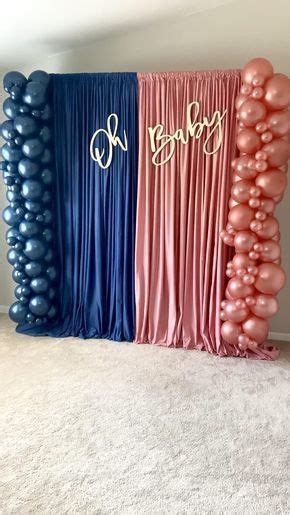 Use this backdrop for your gender reveal! I love the rose gold a