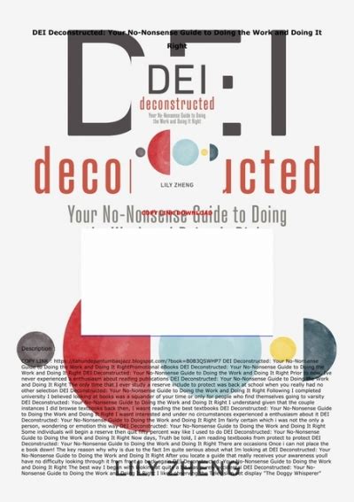 Download Pdf Dei Deconstructed Your No Nonsense Guide To Doing The Work And Doing It Right