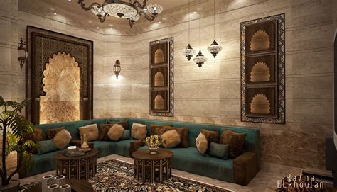 Moroccan Sitting Room On Behance Moroccan Living Room Moroccan