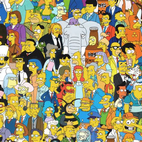 The Simpsons Characters Of Springfield Poster Art Print Ebay