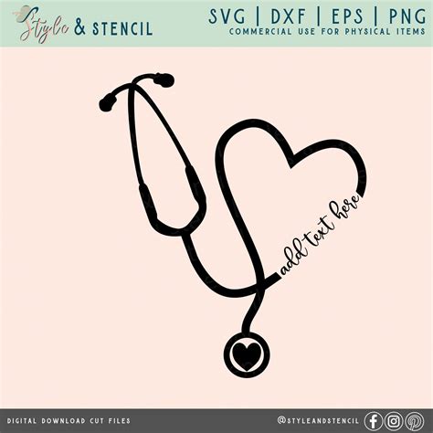Stethoscope Heart Svg Stethoscope Svg Nurse Svg Doctor Etsy