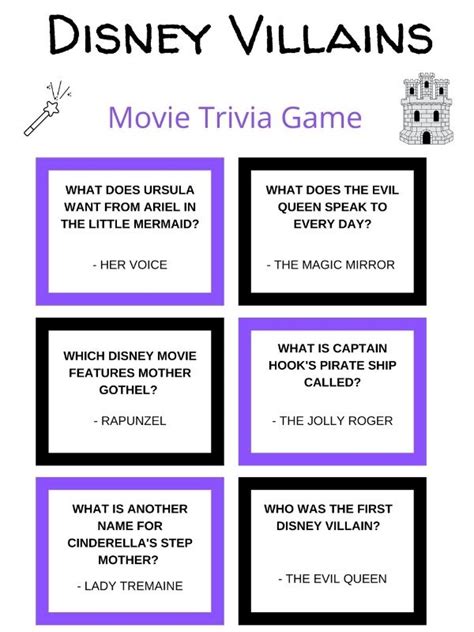 Disney Trivia Questions And Answers Printable Challenge Your Knowledge With Trivia Questions