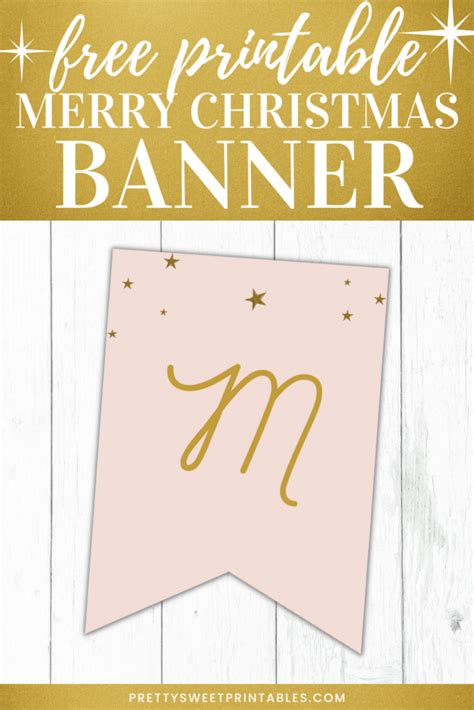 Free Printable Merry Christmas Banner Pretty Sweet